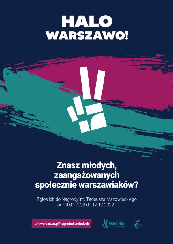 plakat dot. Nagrody Prezydenta m.st. Warszawy