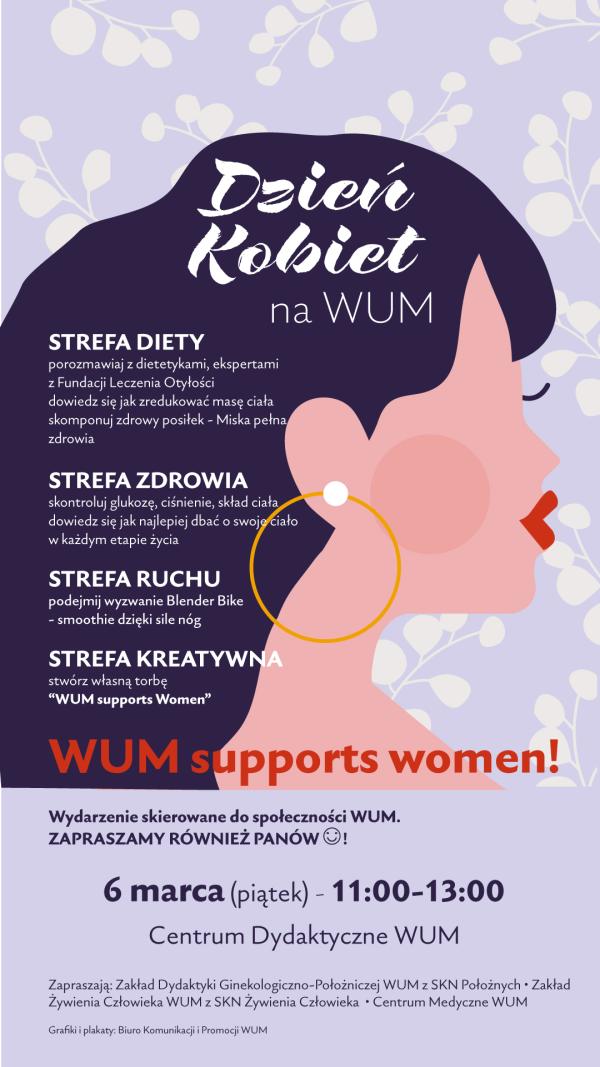 plakat WUM supports Women